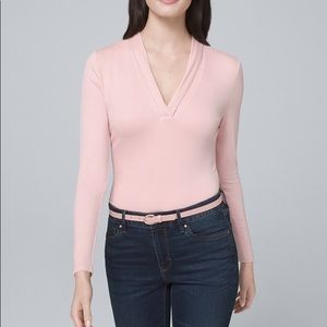 White House Black Market Ball Chain Shawl Tee